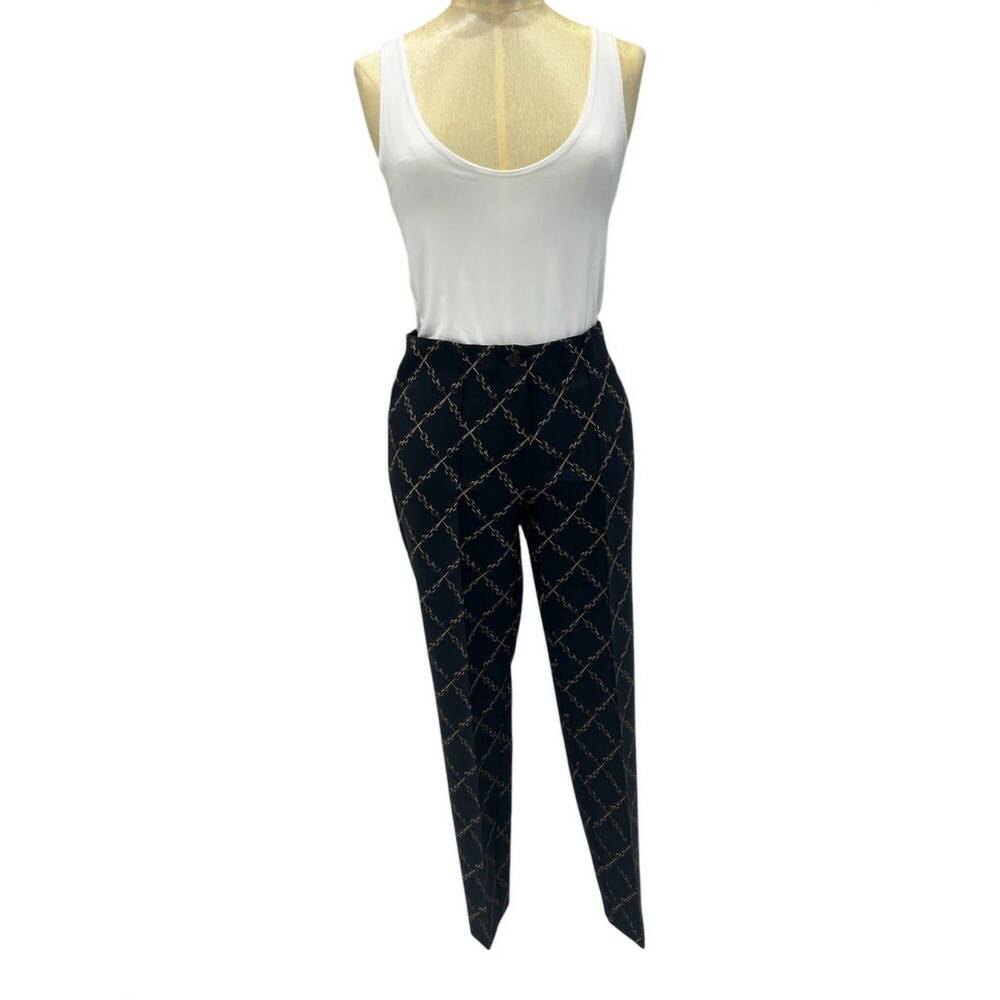 NEW CAMBIO women's chain print trouser in black
